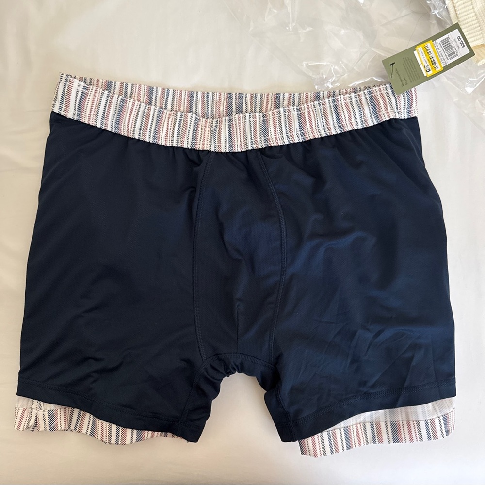 Goodfellow Men’s 5” Striped Drawstring Swim Trunks Size L NWT - Picture 5 of 5